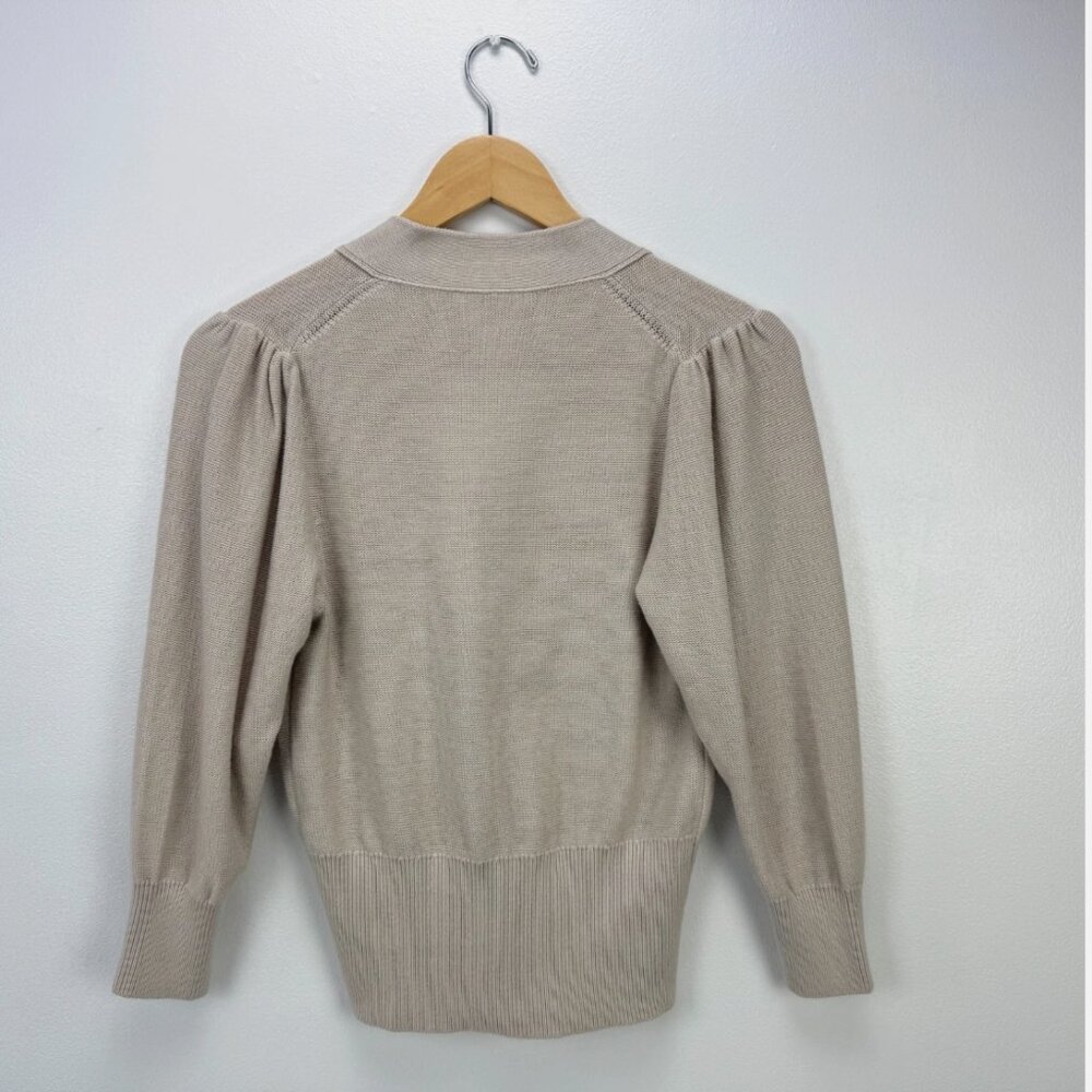 The Reset R Label The Babe Cardigan Sweater Crop V-Neck Minimalist Classic - Picture 8 of 16